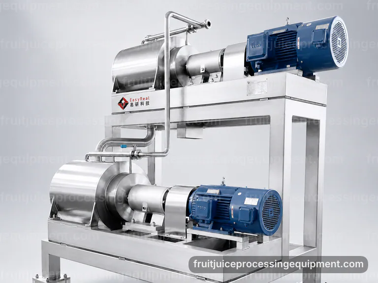 integrated fruit juice processing equipment, common buyer questions: extraction and clarification modules connection view