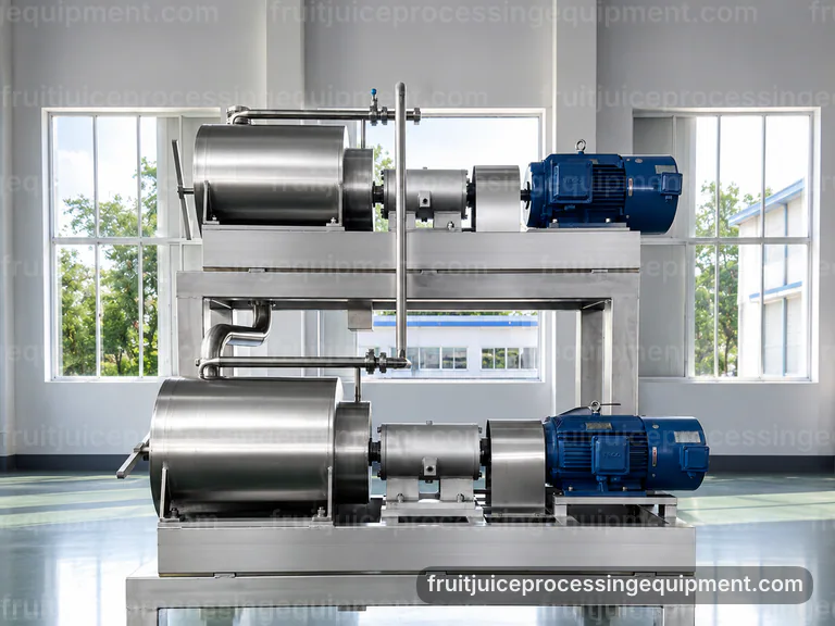 integrated fruit juice processing equipment, installation and maintenance: line balance and product routing connection view