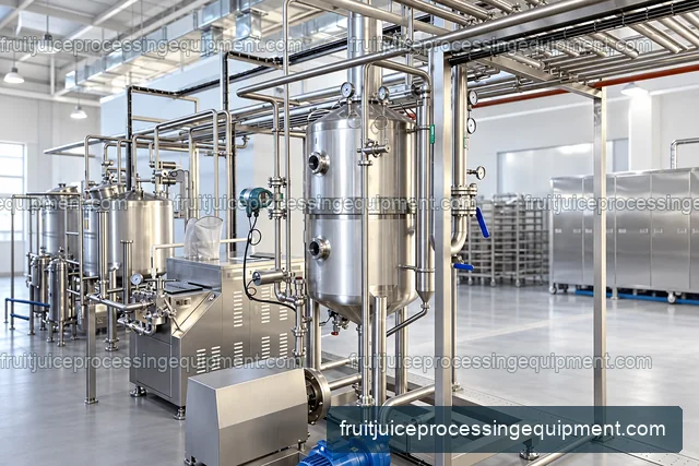 Vacuum deaeration vessel and process pipework